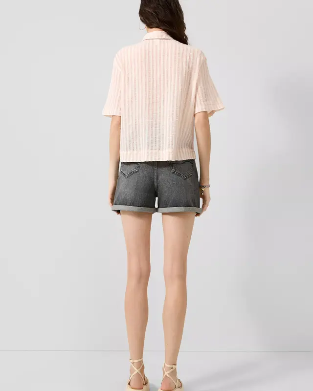 QS by S. Oliver Streifen Bluse - Pink