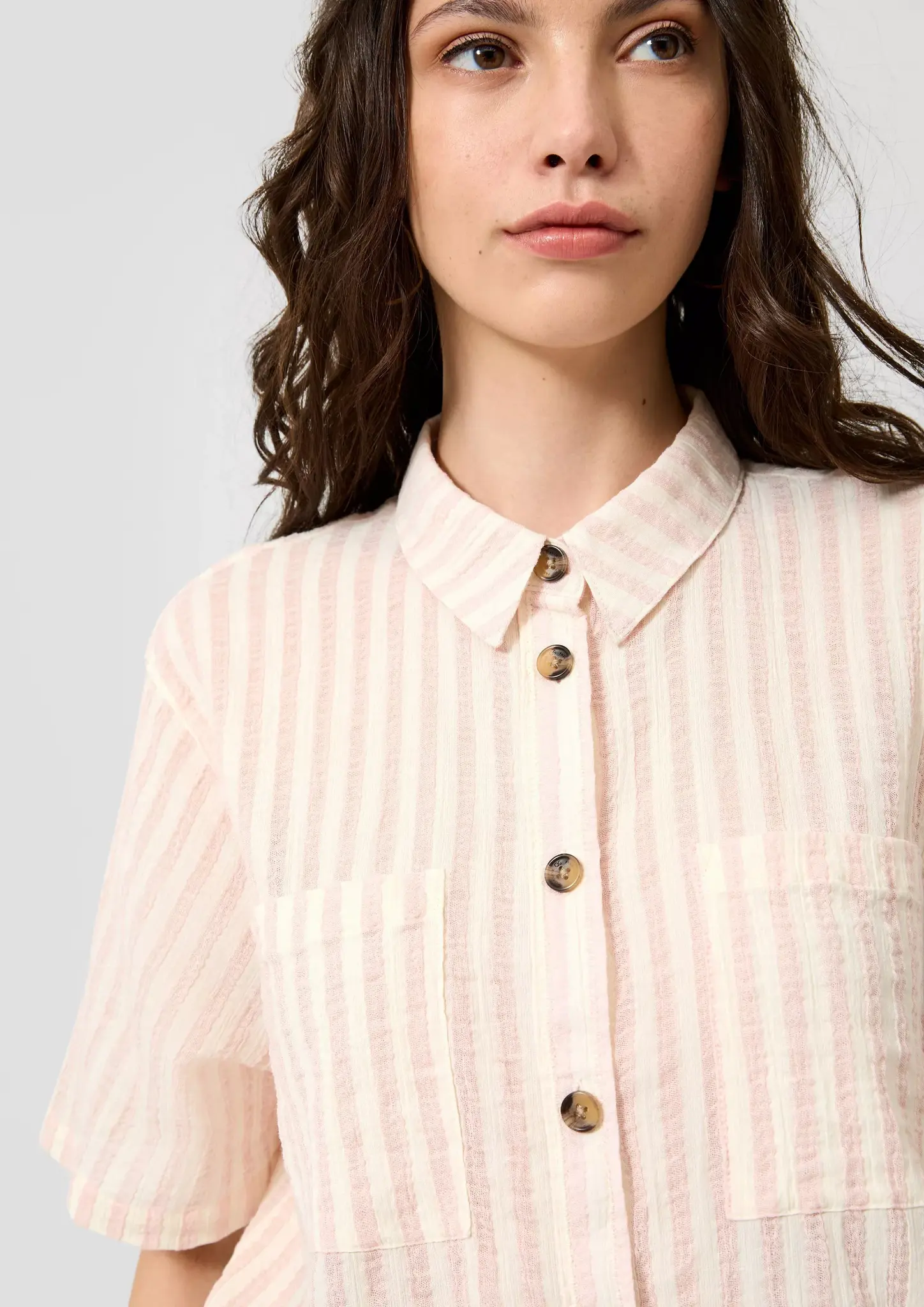 QS by S. Oliver Striped Blouse - Pink