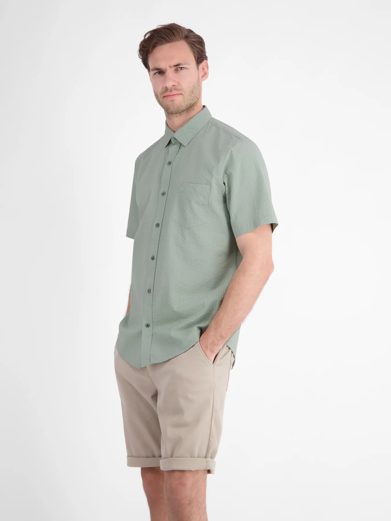 Lerros Structured Shirt - Bay Green