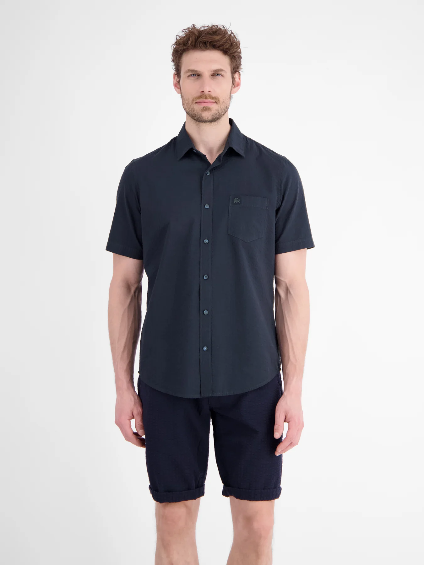 Lerros Structured Shirt - Classic Navy