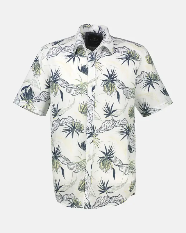 Lerros Overhemd Bloemenprint - Broken White