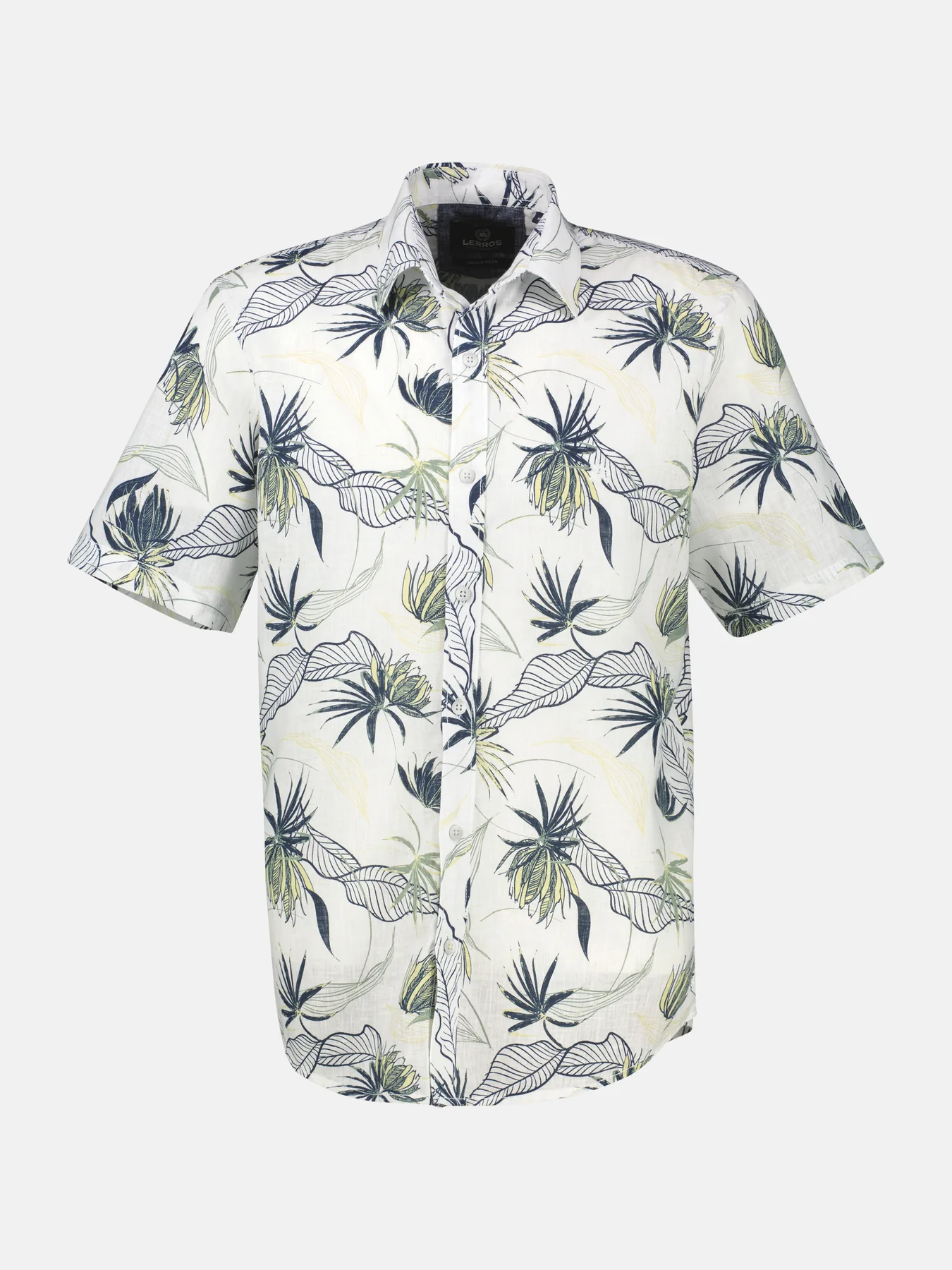 Lerros Overhemd Bloemenprint - Broken White