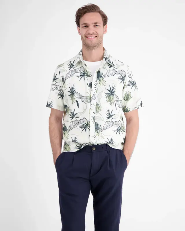 Lerros Shirt Floral Print - Broken White