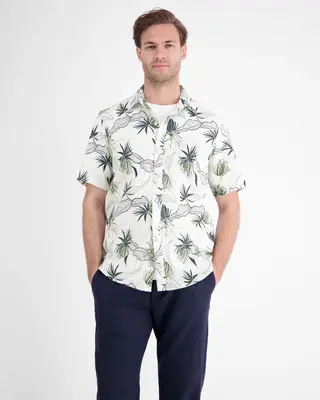 Lerros Overhemd Bloemenprint - Broken White