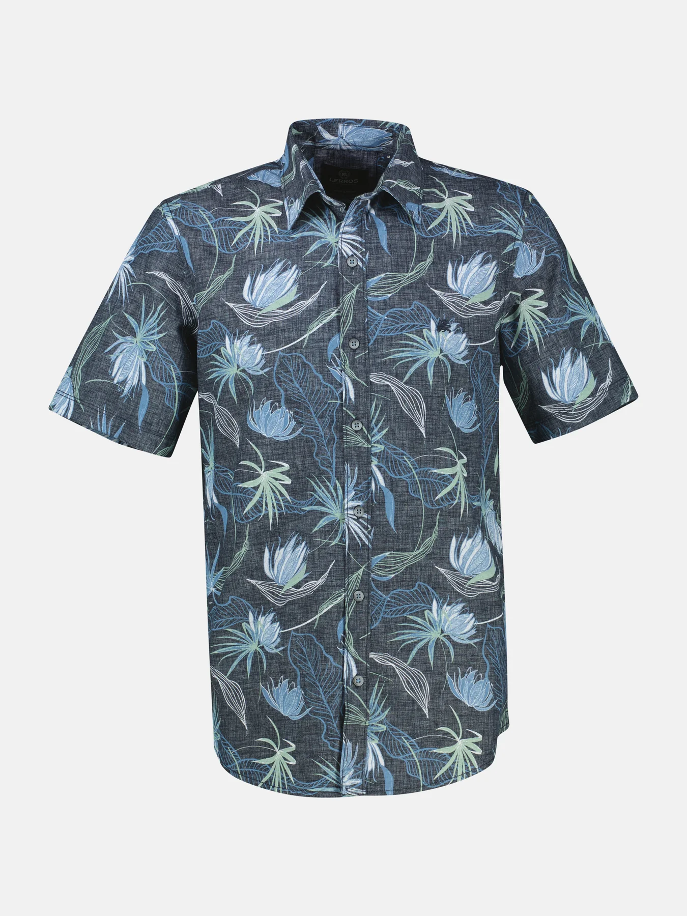 Lerros Overhemd Bloemenprint - Classic Navy
