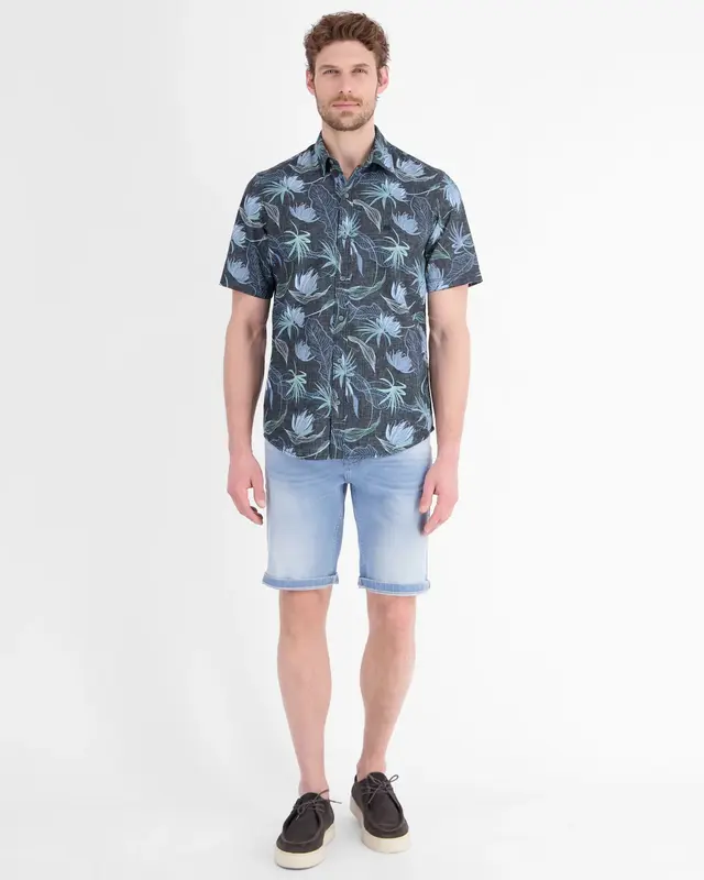 Lerros Hemd Blumenprint - Classic Navy