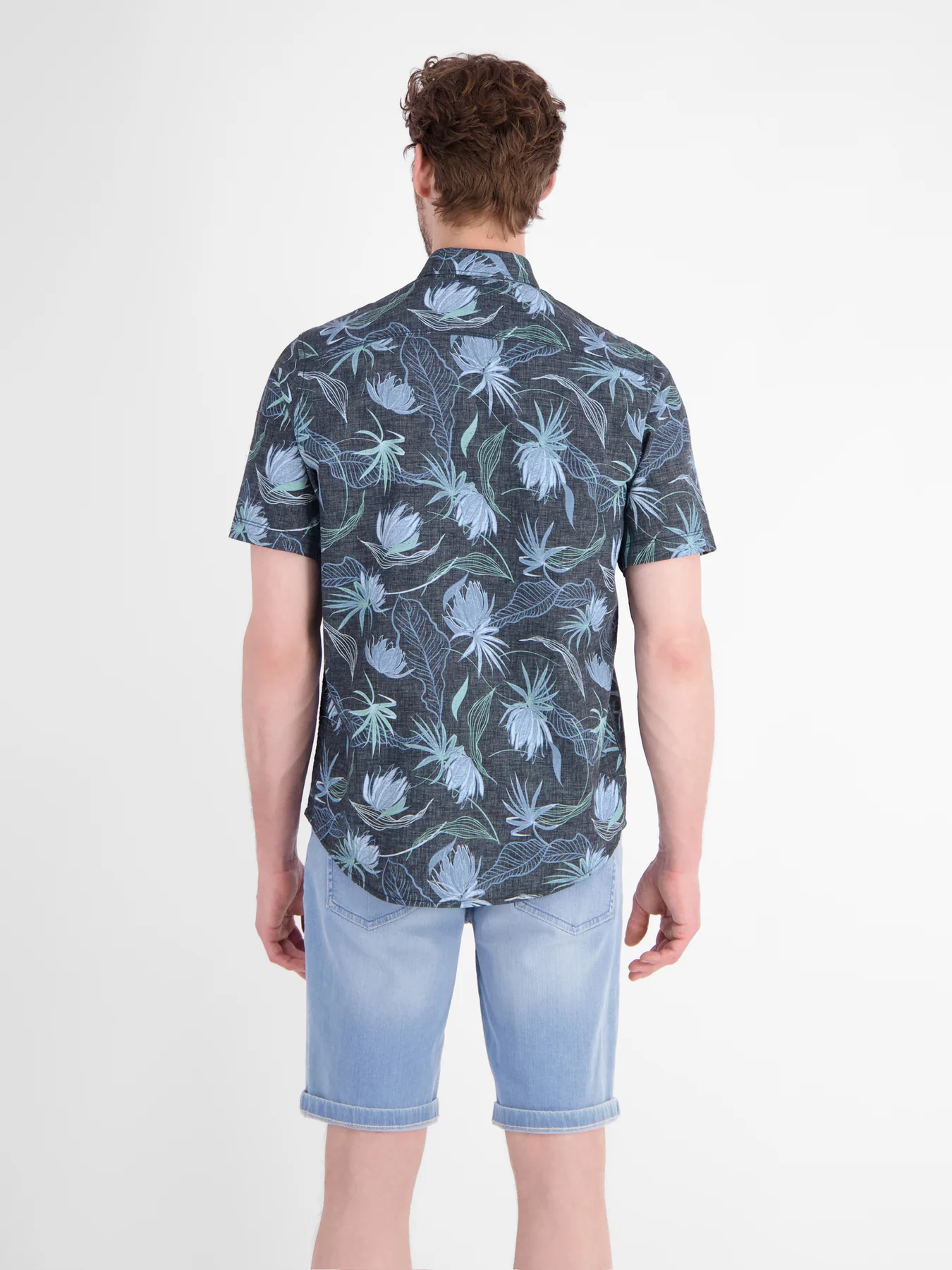 Lerros Overhemd Bloemenprint - Classic Navy
