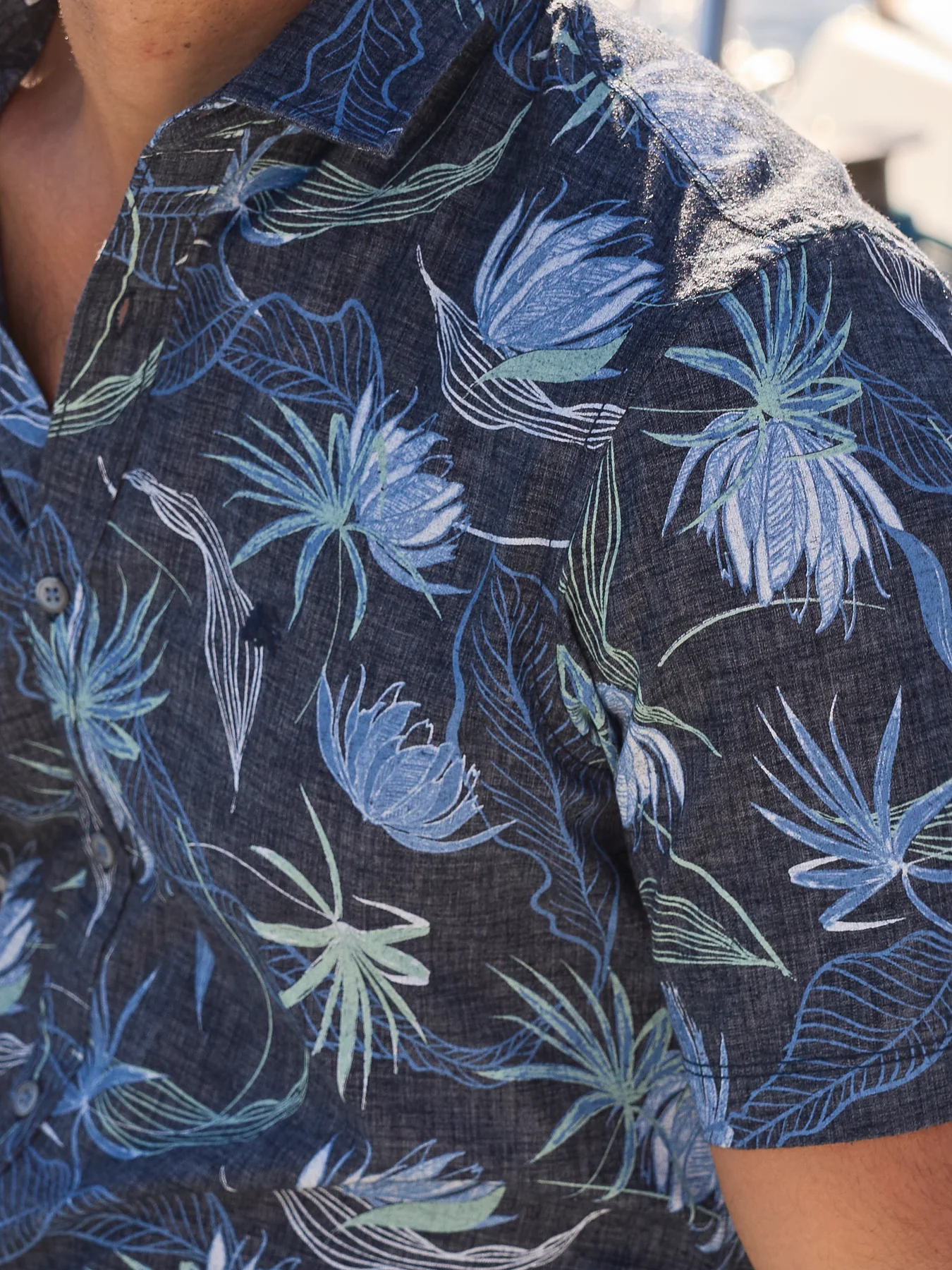 Lerros Overhemd Bloemenprint - Classic Navy