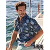 Hemd Blumenprint - Classic Navy