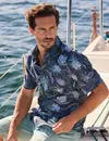 Lerros Shirt Floral Print - Classic Navy