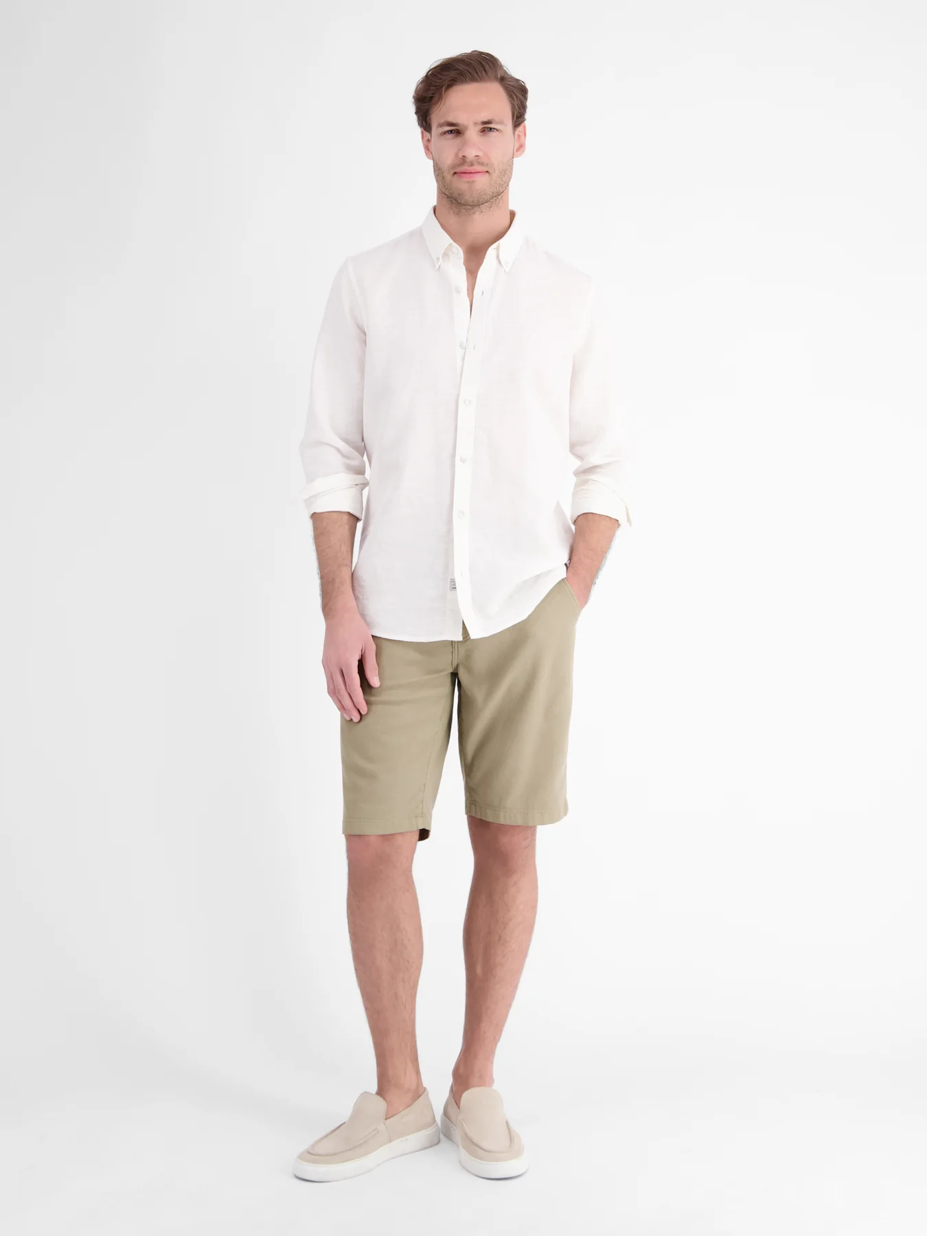 Lerros Comfortabele Short - Gravel Beige