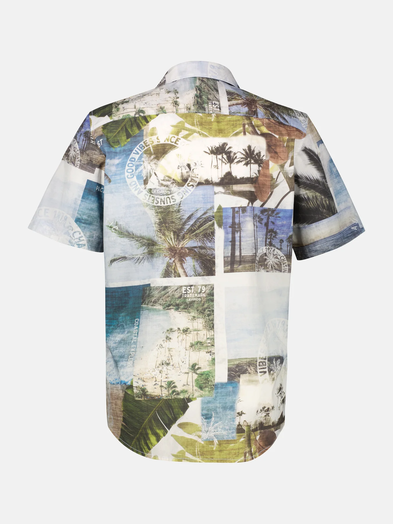 Lerros Stretch Shirt Hawaï - Reef Blue