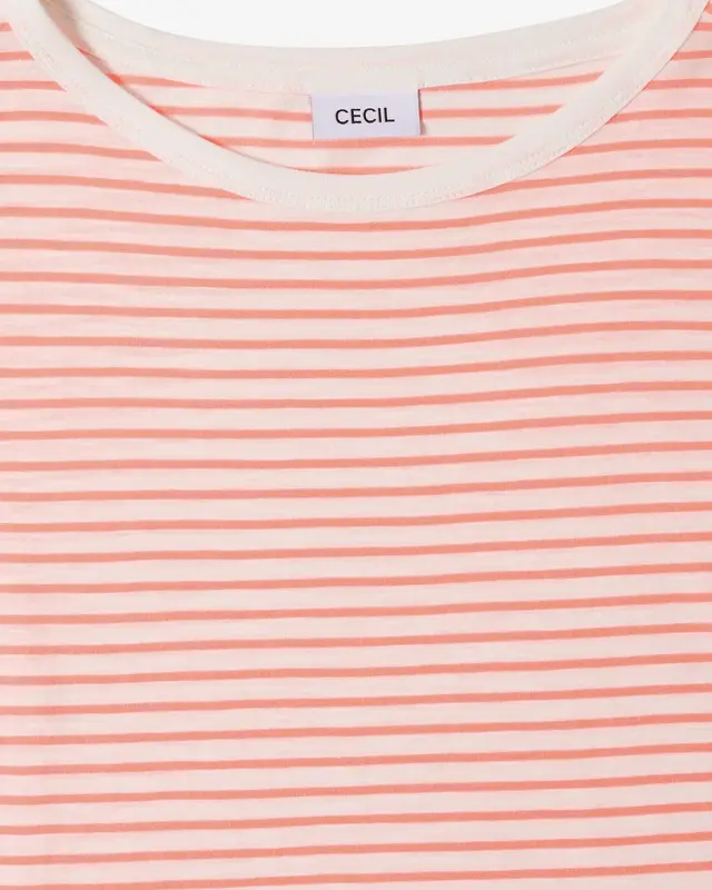 Cecil Shirt with Stripes - Coral
