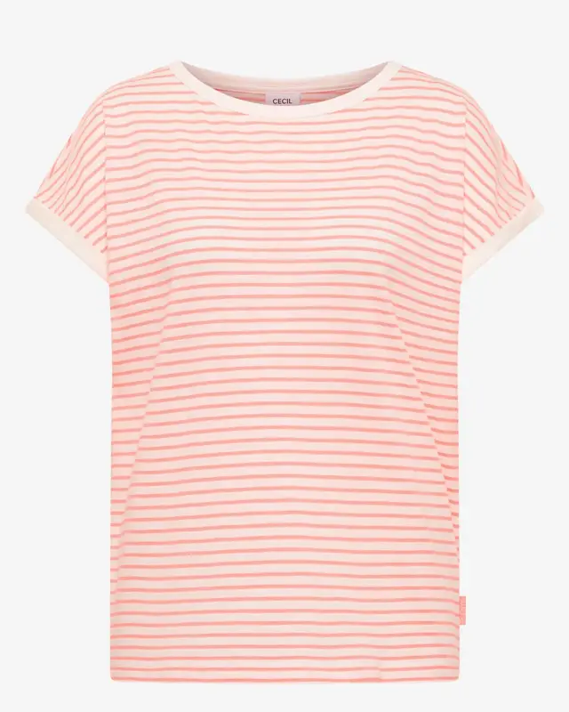 Cecil Shirt met Strepen - Coral