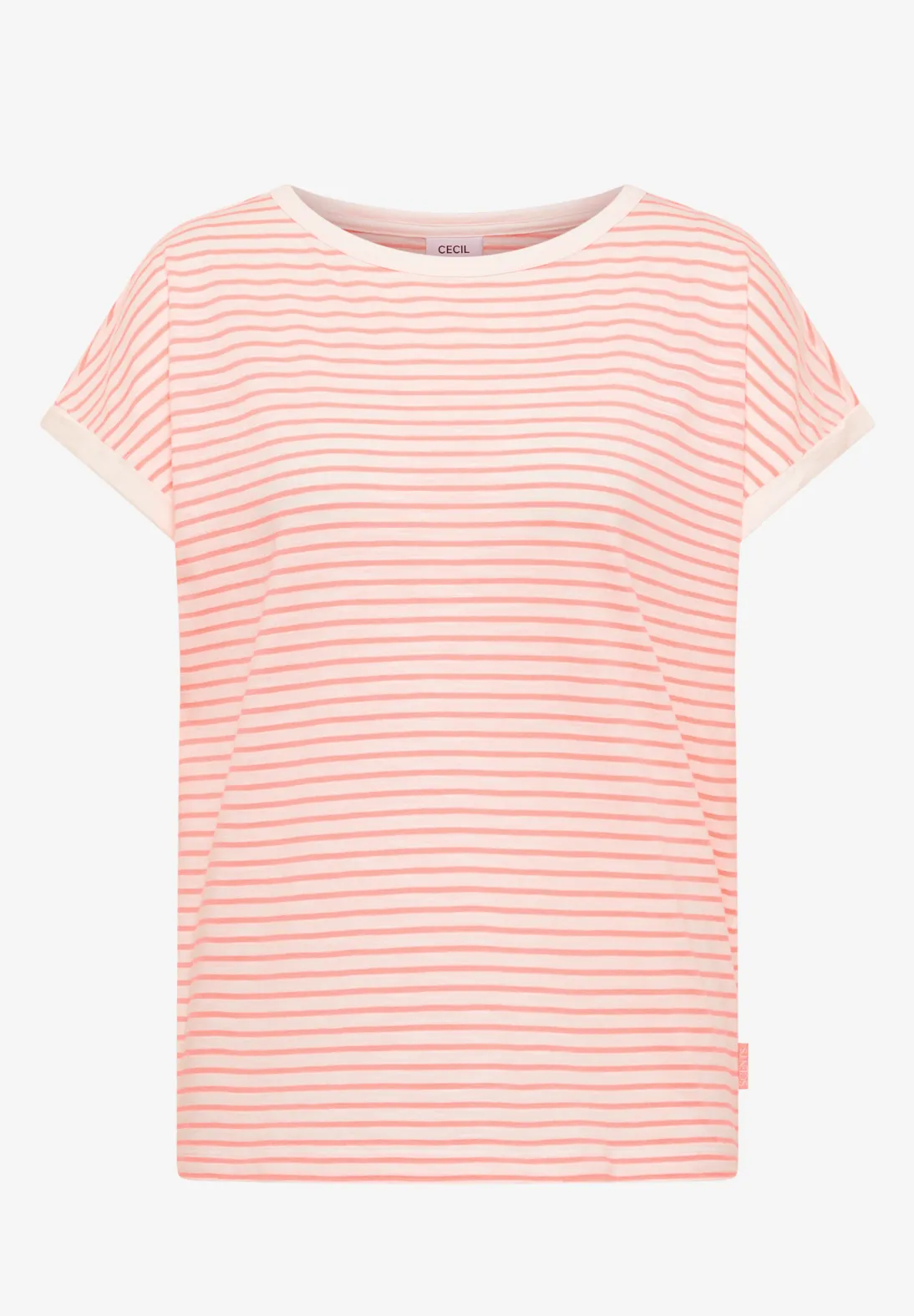 Cecil Shirt with Stripes - Coral