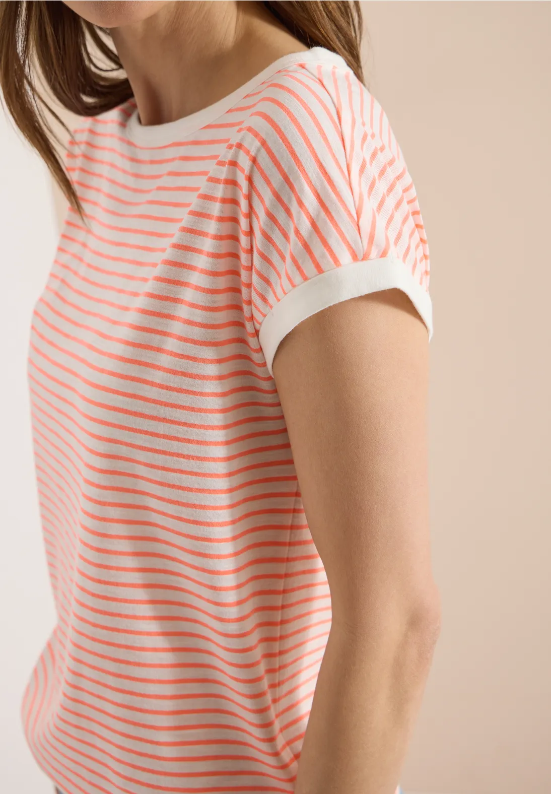 Cecil Shirt mit Streifen - Coral