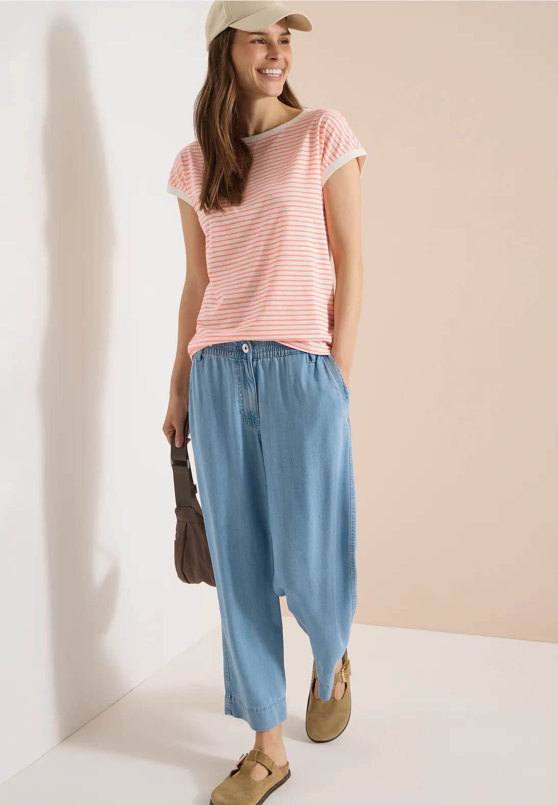 Cecil Shirt met Strepen - Coral