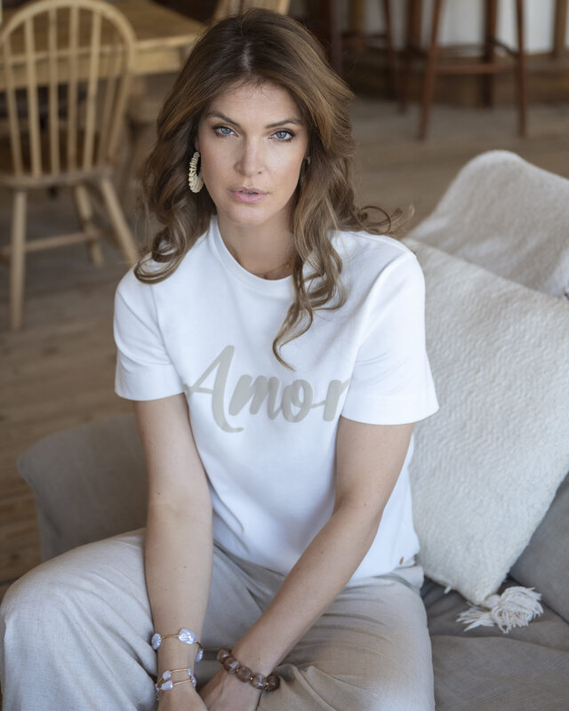 Elvira Collections T-Shirt Amor - Off White