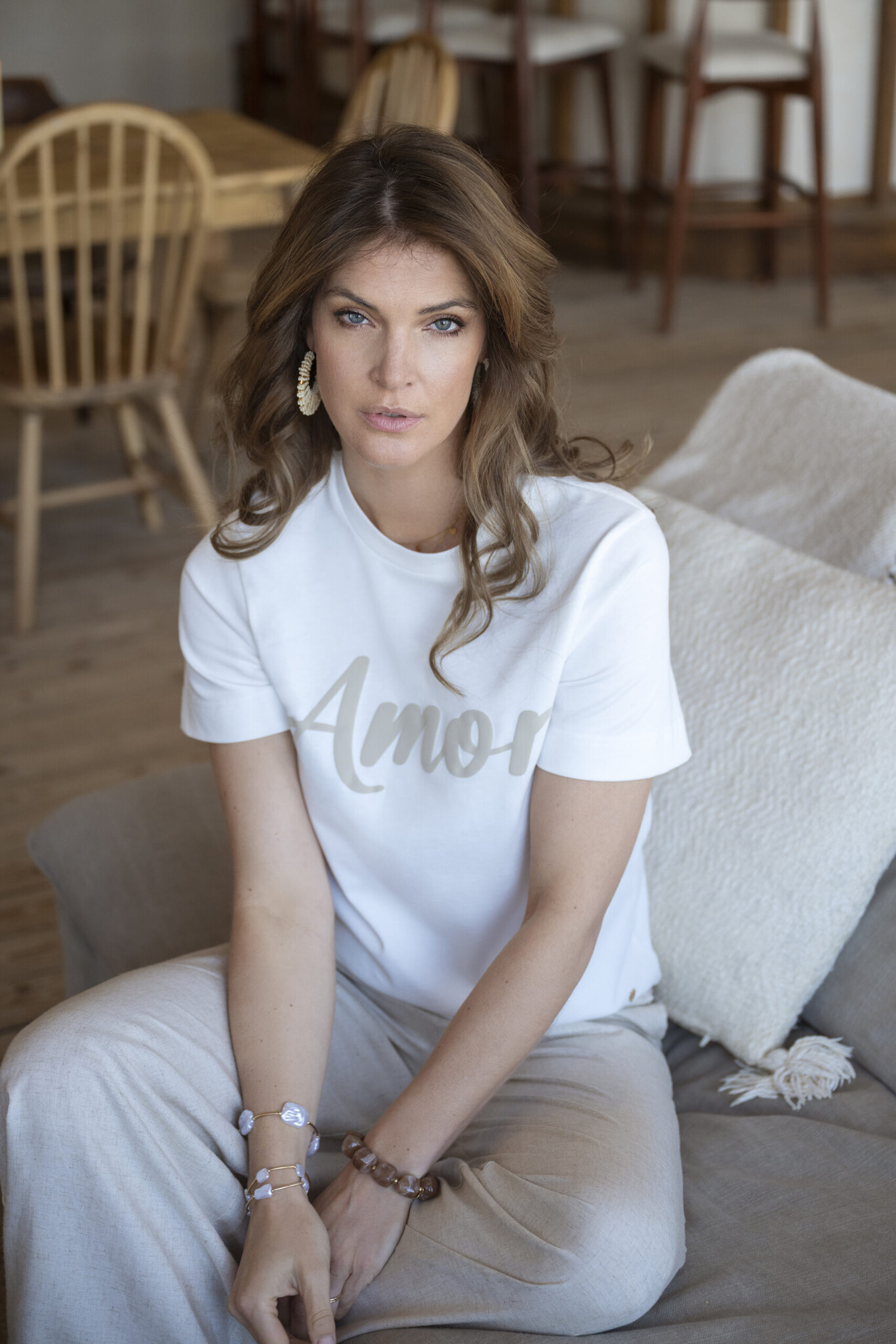 Elvira Collections T-Shirt Amor - Off White