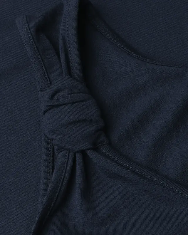 Street One Jersey Top Knotdetail - Deep Blue