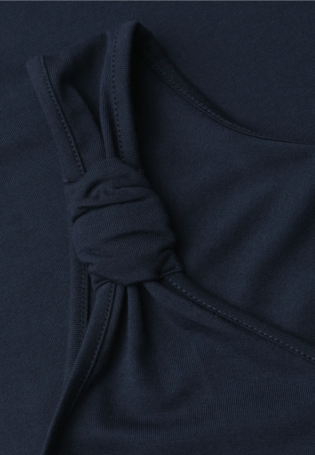 Street One Jersey Top Knotendetail - Deep Blue