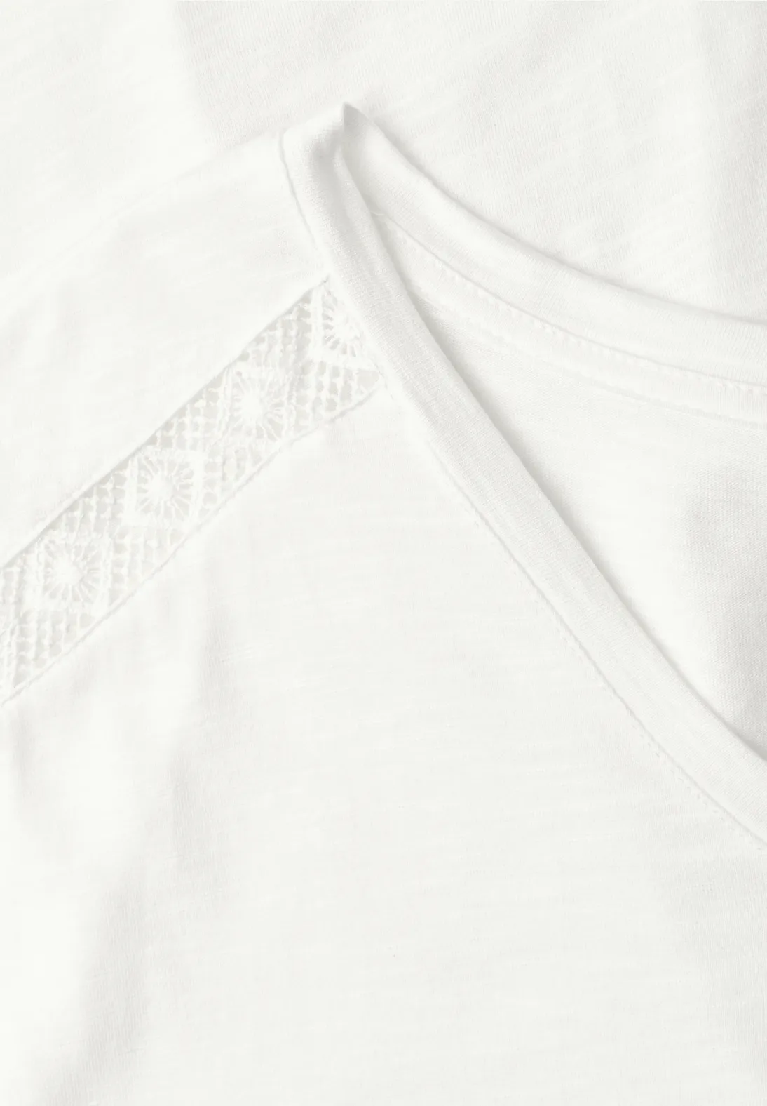 Street One Shirt met Gehaakt Detail - Off White