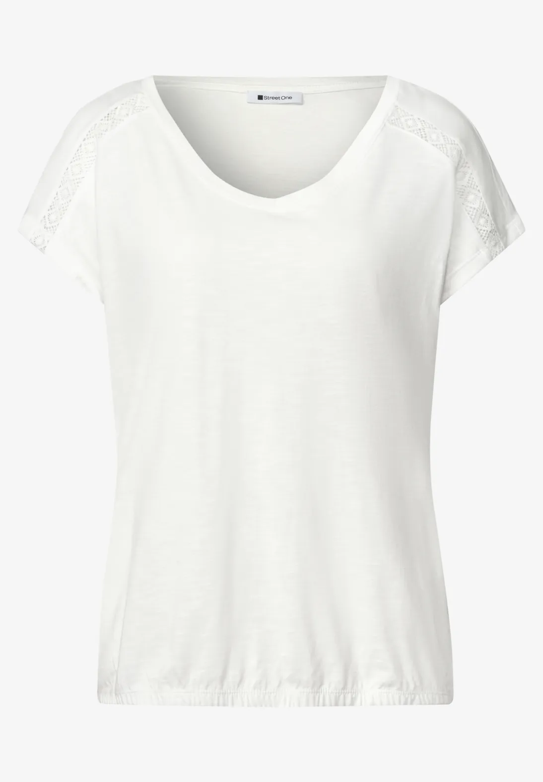 Street One Shirt met Gehaakt Detail - Off White