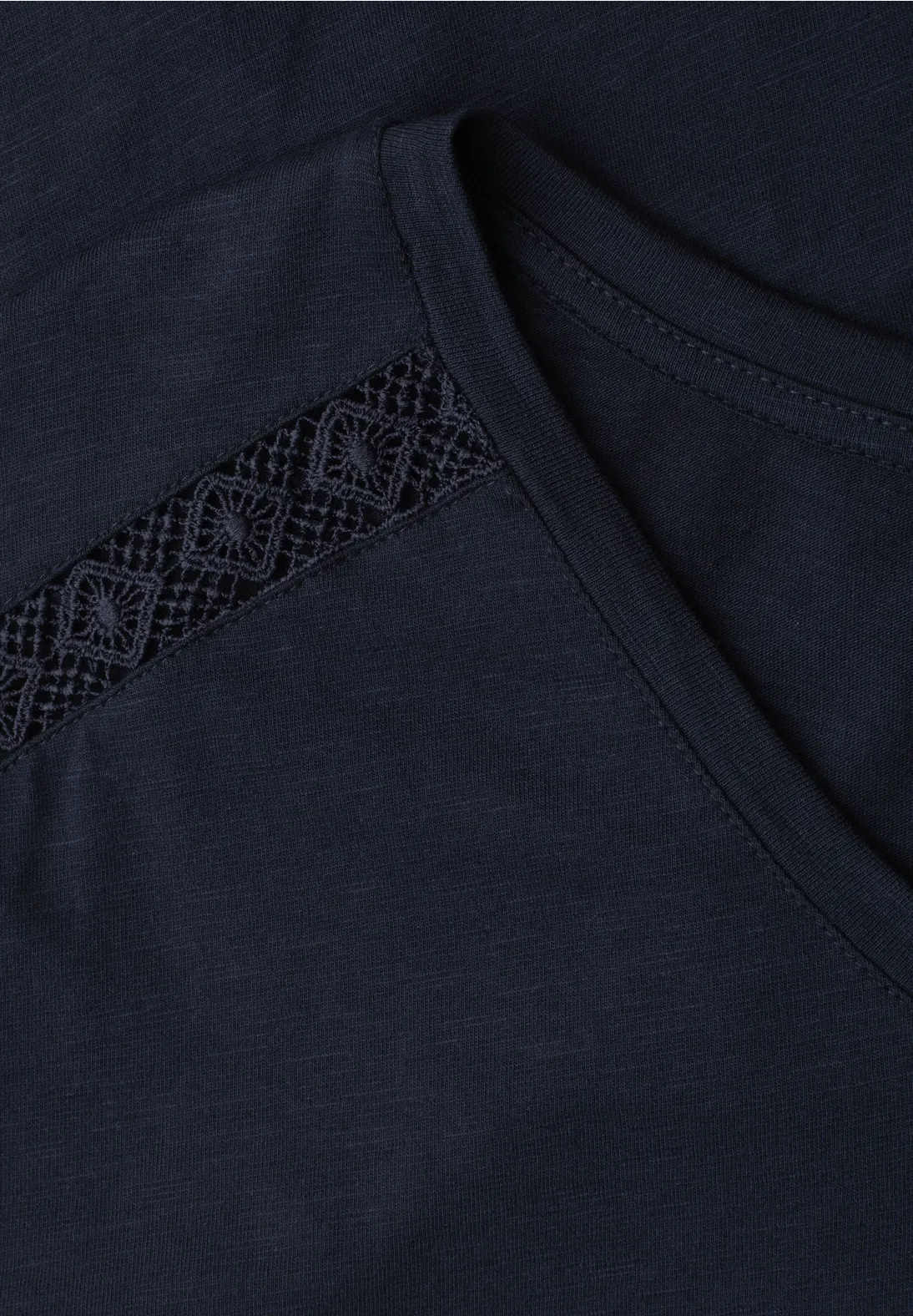Street One Shirt met Gehaakt Detail - Deep Blue