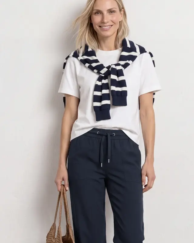 Street One Straight Leg Pants - Deep Blue
