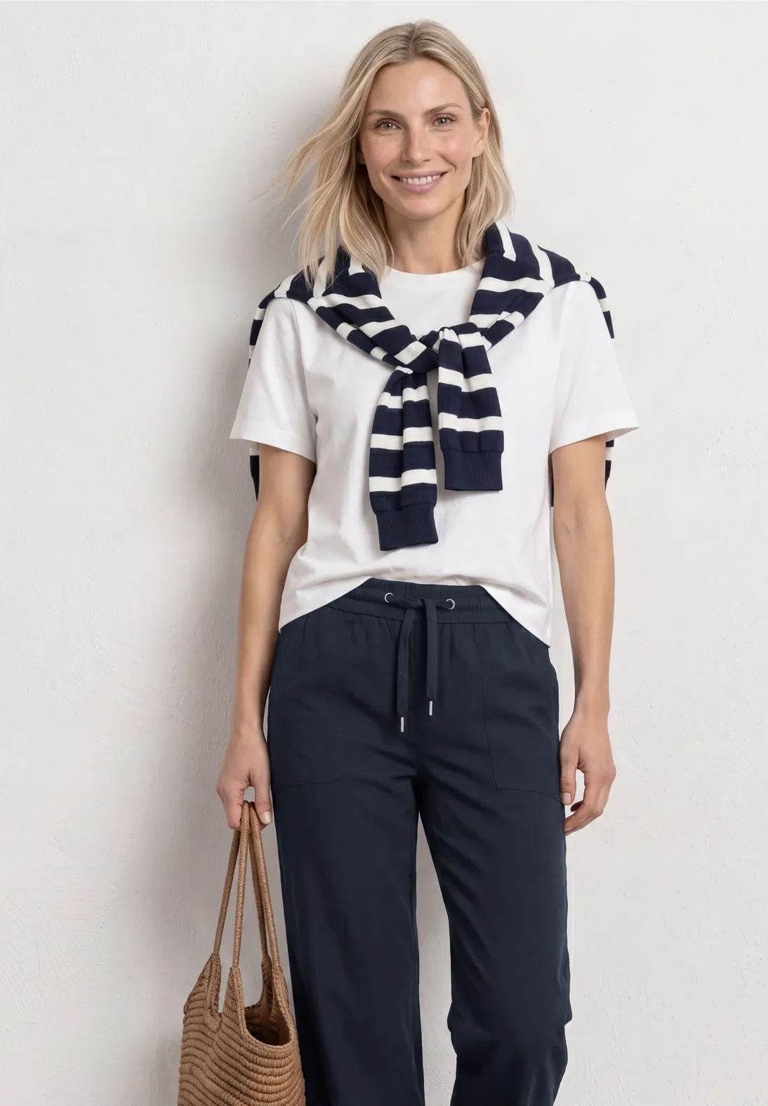 Street One Straight Leg Broek - Deep Blue