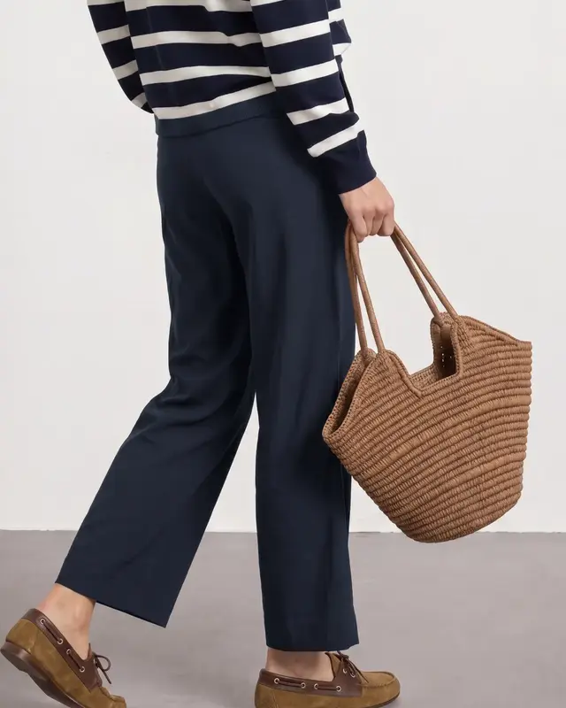 Street One Straight Leg Hose - Deep Blue