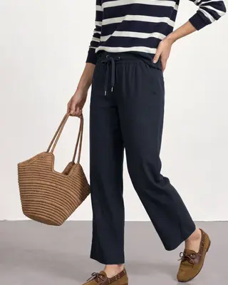 Street One Straight Leg Hose - Deep Blue