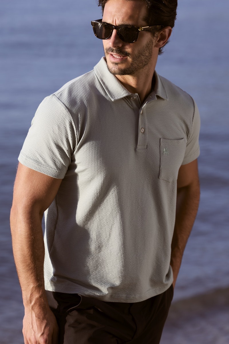 Lerros Seersucker Poloshirt - Bay Green