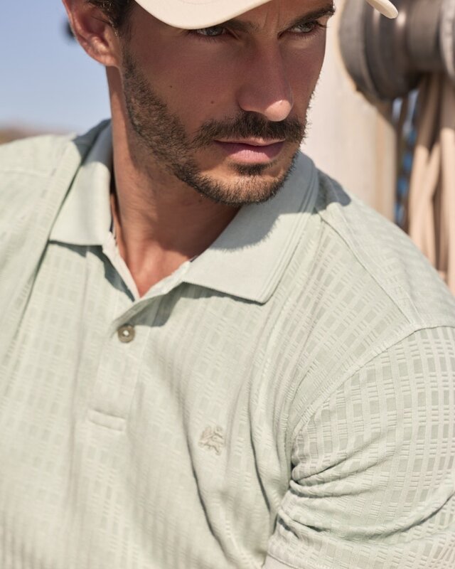 Lerros Jacquard Poloshirt - Bay Green