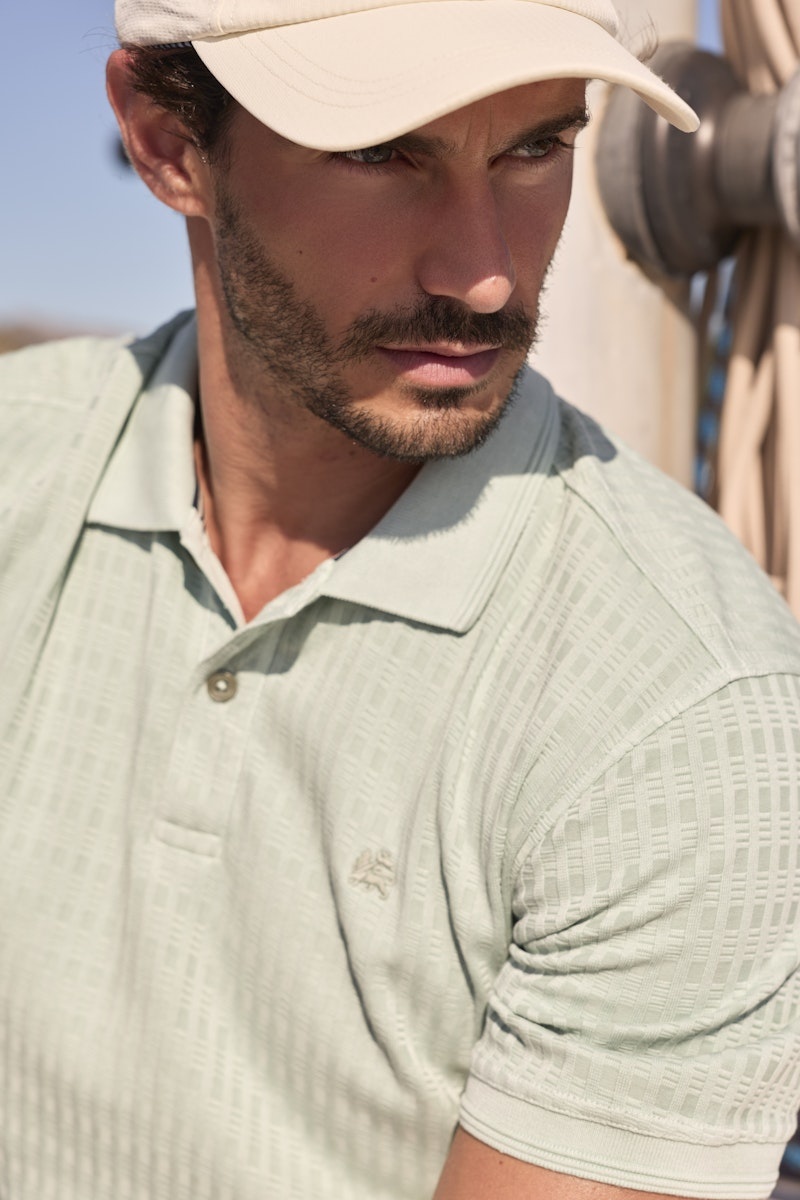 Lerros Jacquard Poloshirt - Bay Green