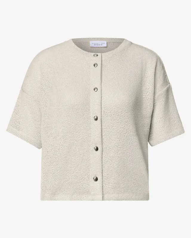 Street One Studio Vest Korte Mouw - Vanilla Sand