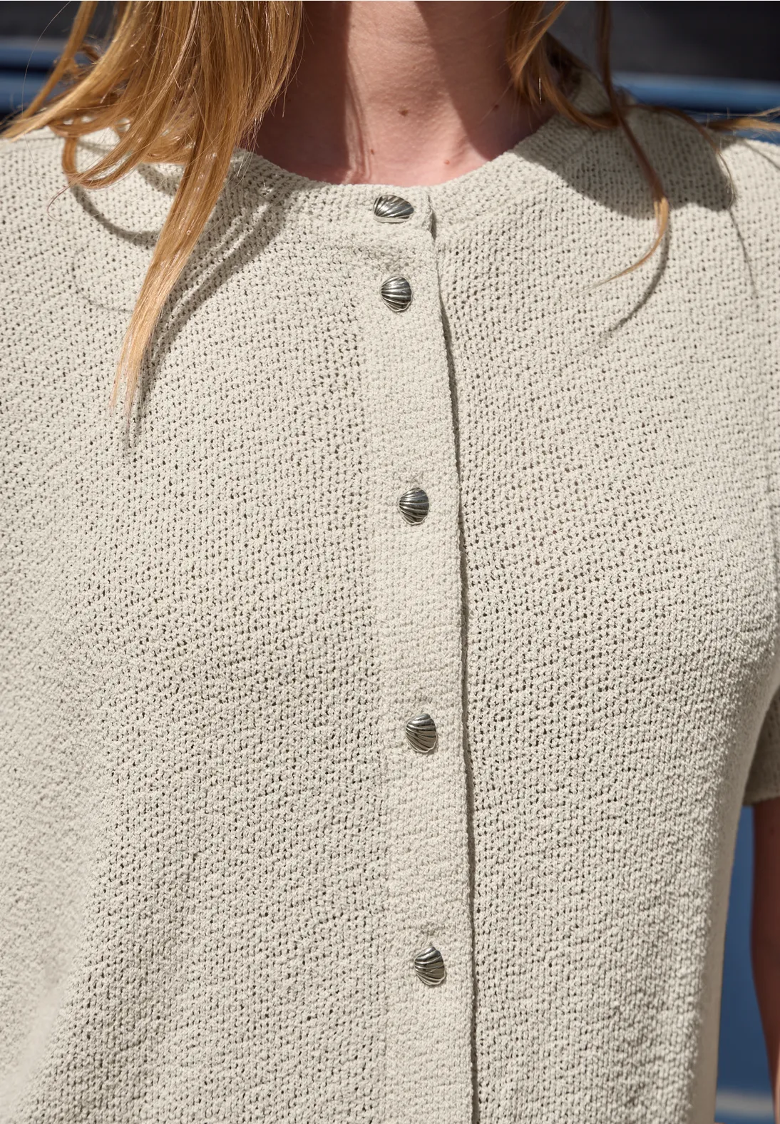 Street One Studio Kurzarm Cardigan - Clay Sand