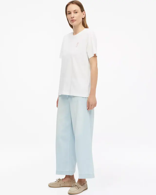 S. Oliver T-Shirt mit Backprint - White