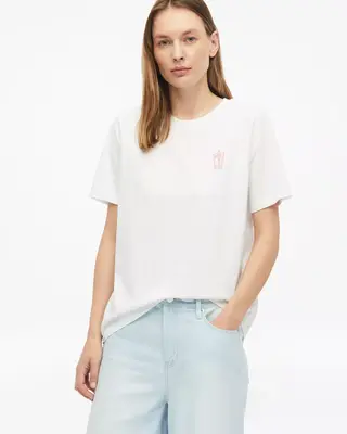 S. Oliver T-Shirt met Backprint - White