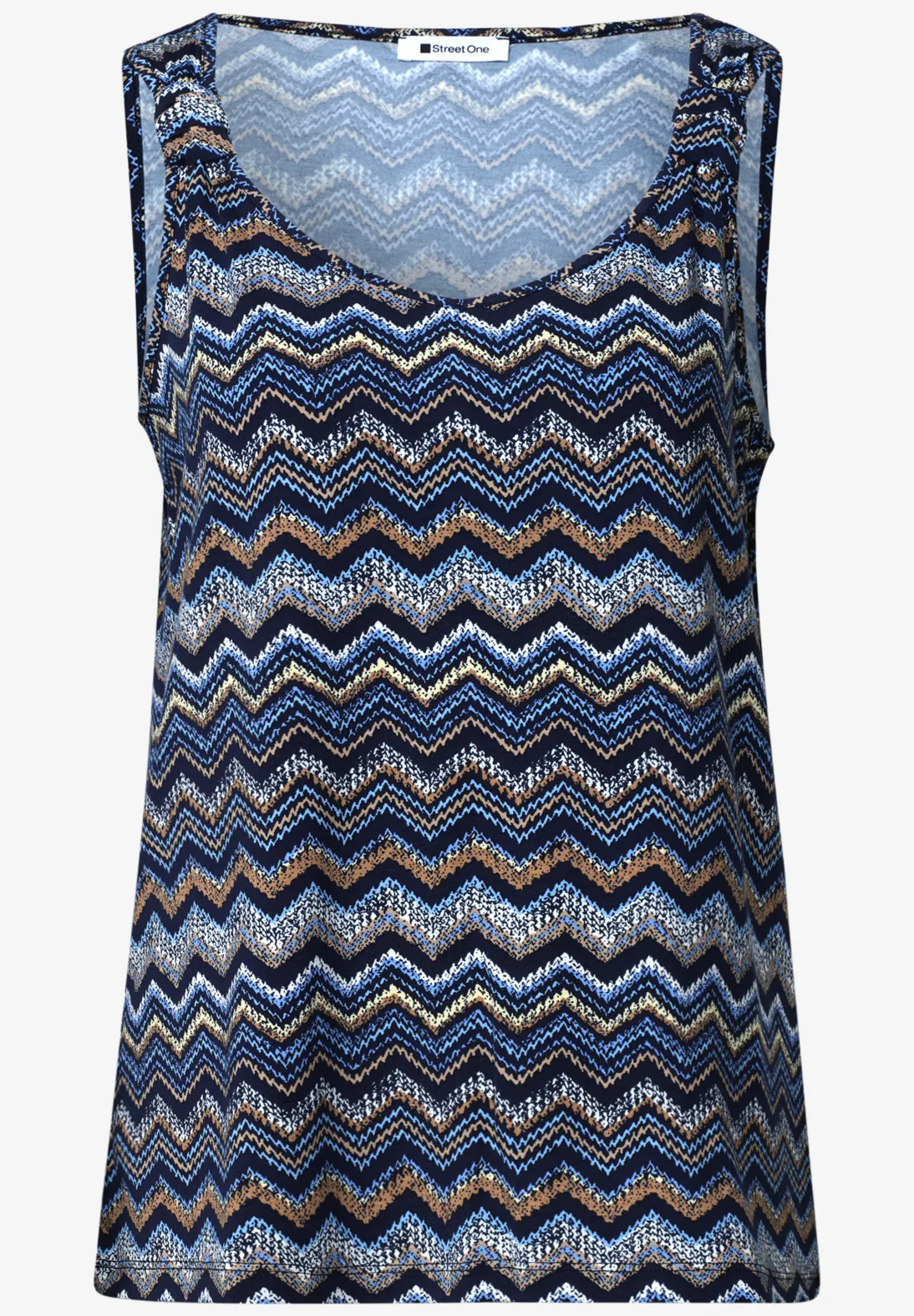 Street One Zigzag Top - Frozen Wave