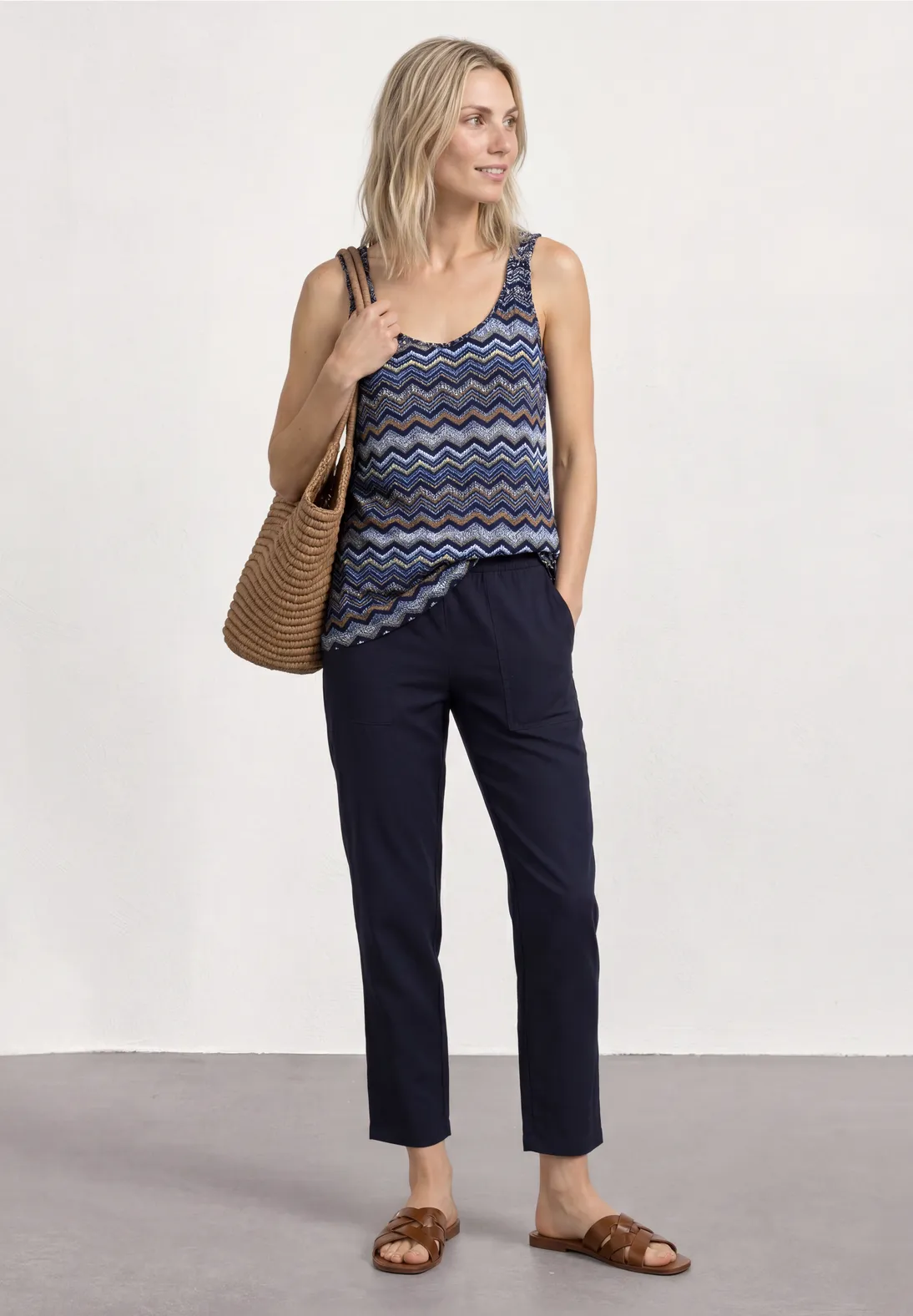 Street One Zigzag Top - Frozen Wave