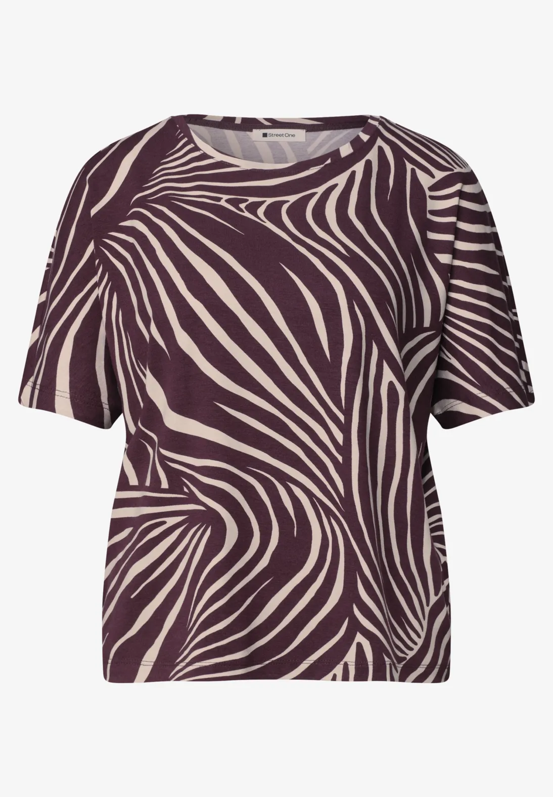 Street One Print Shirt Crista - Rustic Rouge