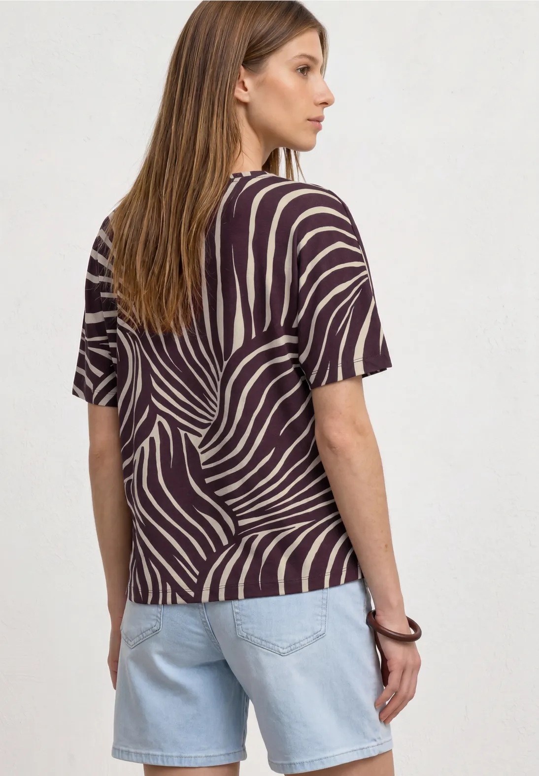 Street One Print Shirt Crista - Rustic Rouge