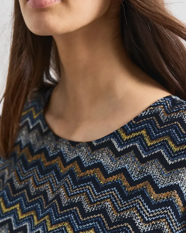 Street One Blouse met Ronde Hals - Frozen Wave