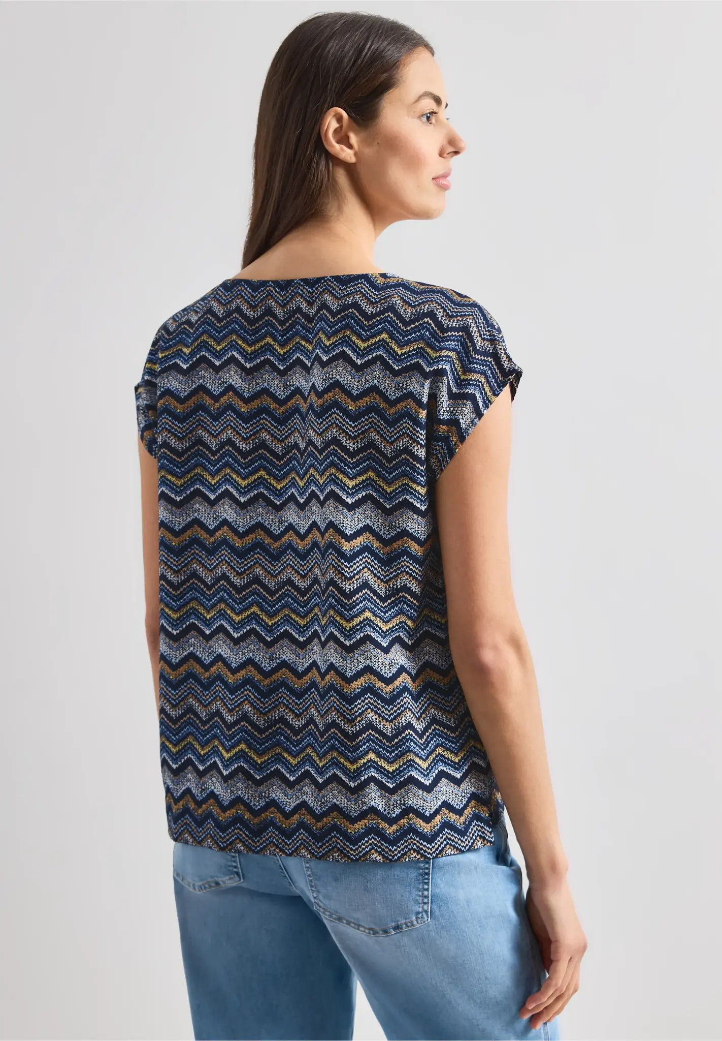 Street One Blouse met Ronde Hals - Frozen Wave