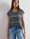 Street One Bluse mit Round Neck - Frozen Wave