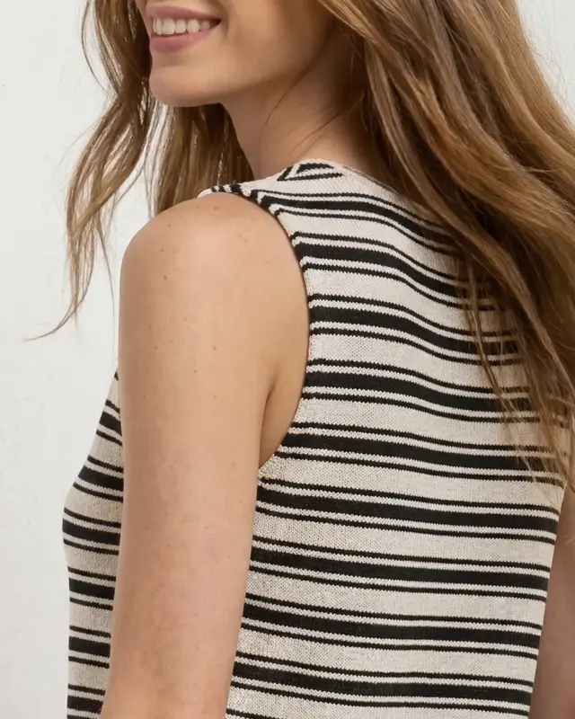 Street One Top Strick Optik - Black
