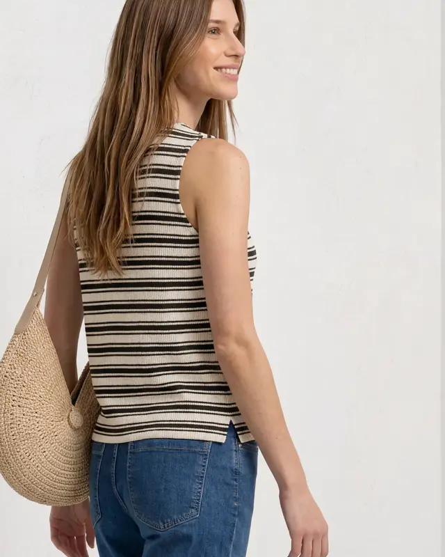 Street One Top Knit Look - Black
