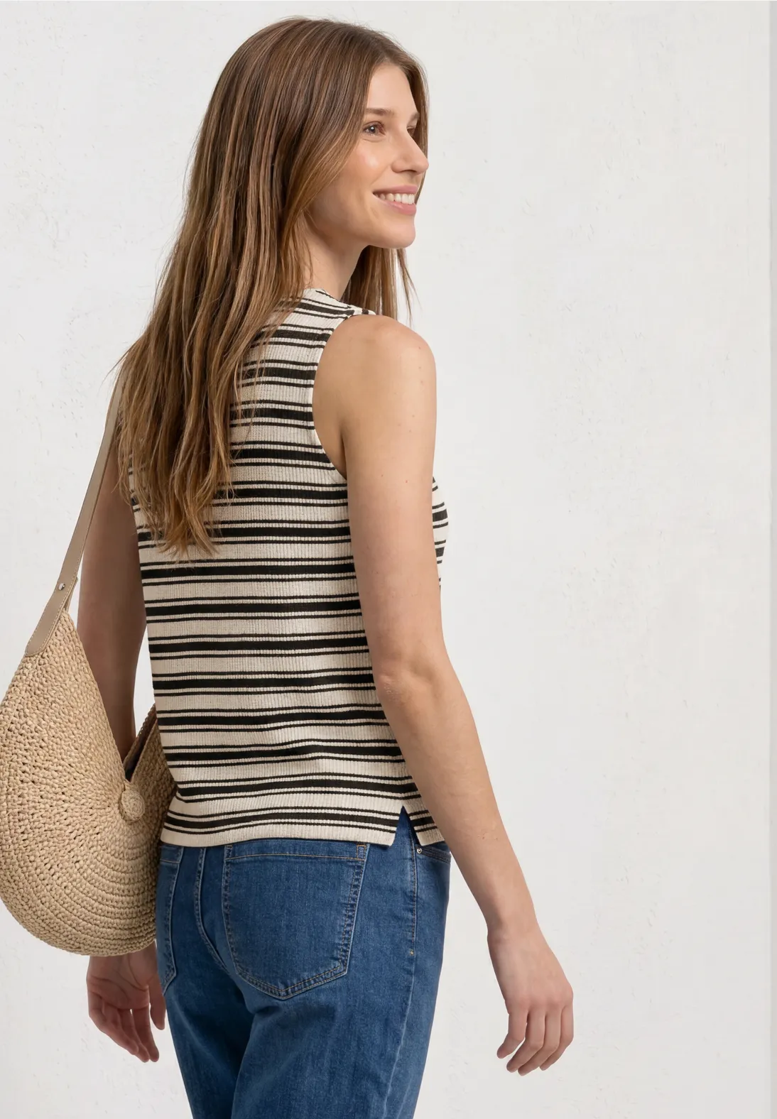 Street One Top Knit Look - Black