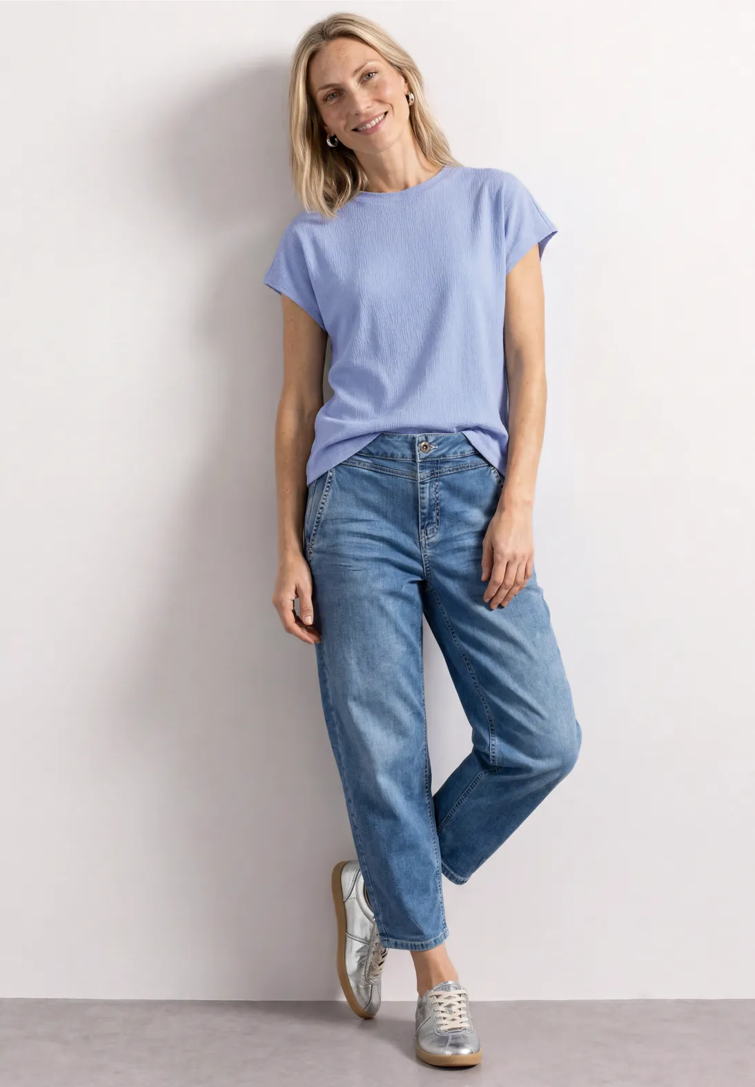 Street One Structuurmix Shirt - Cashmere Blue
